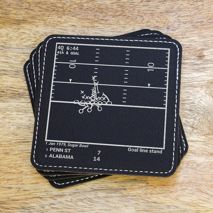 Greatest Alabama Football Vintage Plays: Leatherette Coasters (Set of 4)