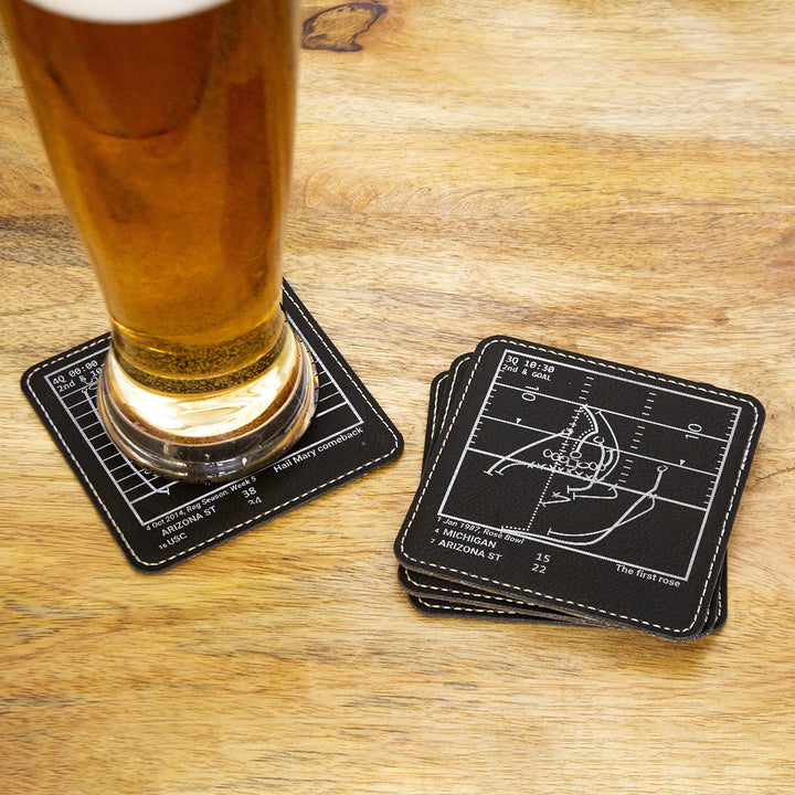 Greatest Arizona State Football Plays: Leatherette Coasters (Set of 4)
