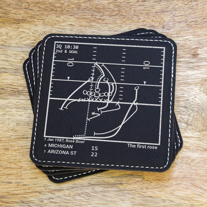 Greatest Arizona State Football Plays: Leatherette Coasters (Set of 4)