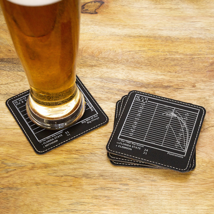 Greatest Florida State Football Plays: Leatherette Coasters (Set of 4)