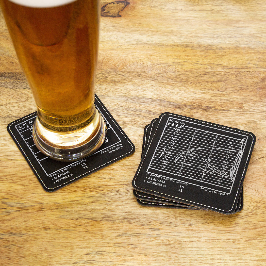 <b>2022 Champions</b> Georgia Football Plays: Leatherette Coasters (Set of 4)