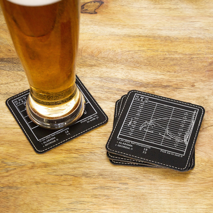 <b>2022 Champions</b> Georgia Football Plays: Leatherette Coasters (Set of 4)