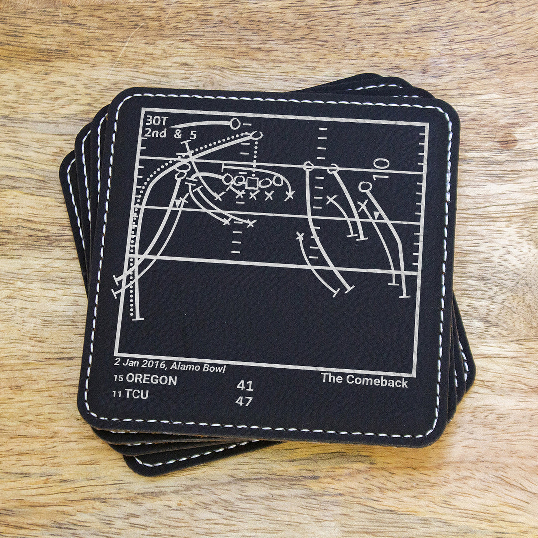 Greatest TCU Football Plays: Leatherette Coasters (Set of 4)
