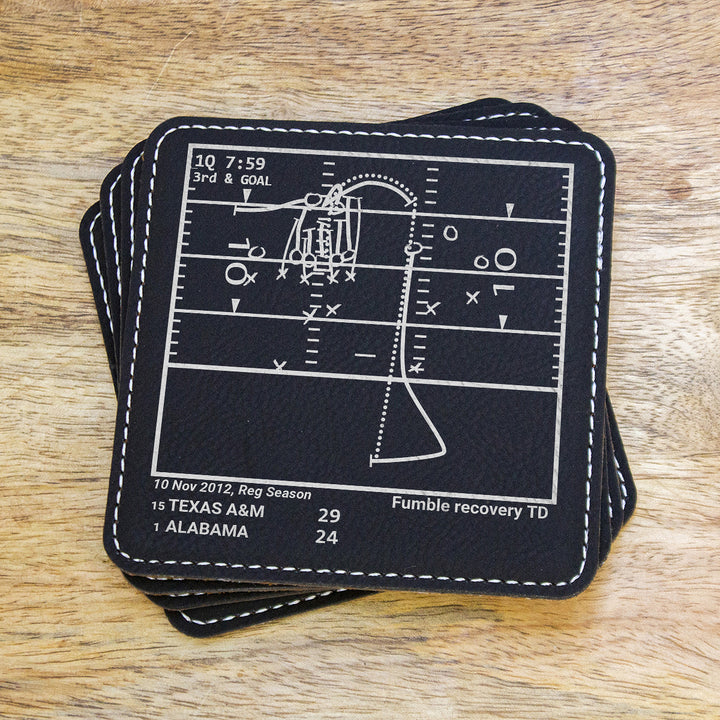 Greatest Texas A&M Football Plays: Leatherette Coasters (Set of 4)