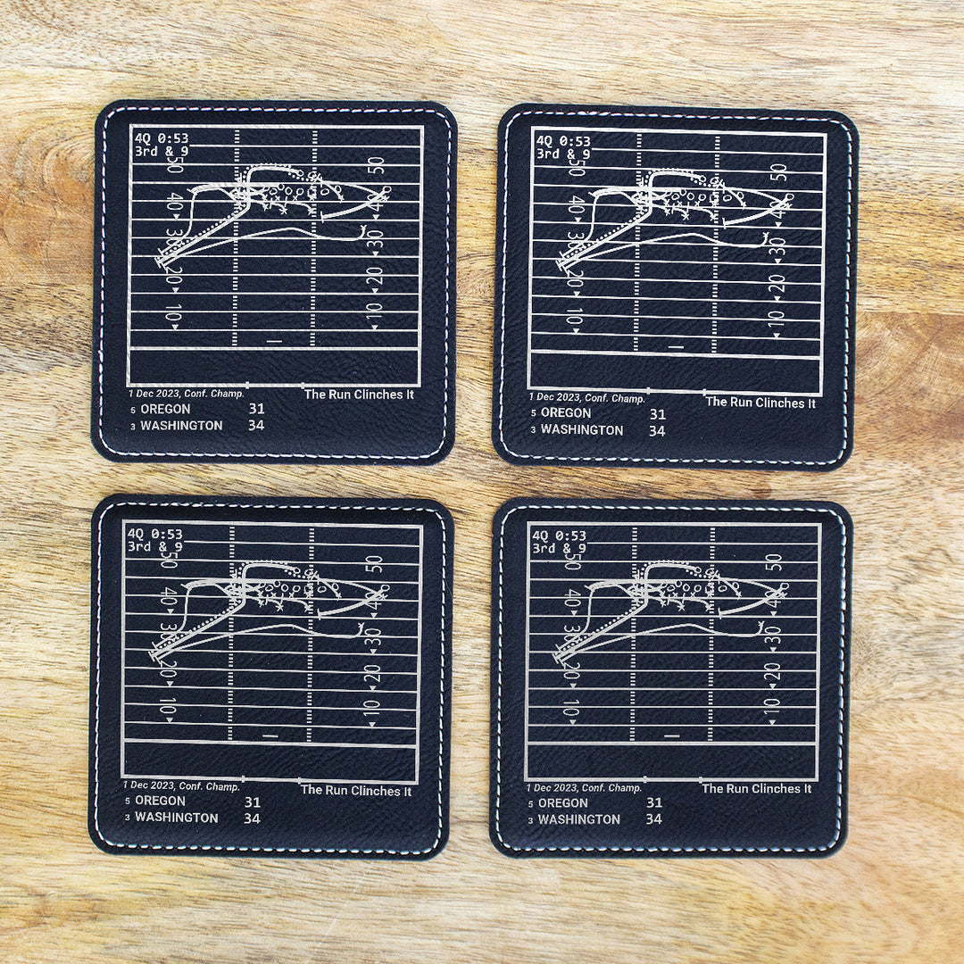 <b>2023 Champions</b> Washington Football Plays: Leatherette Coasters (Set of 4)