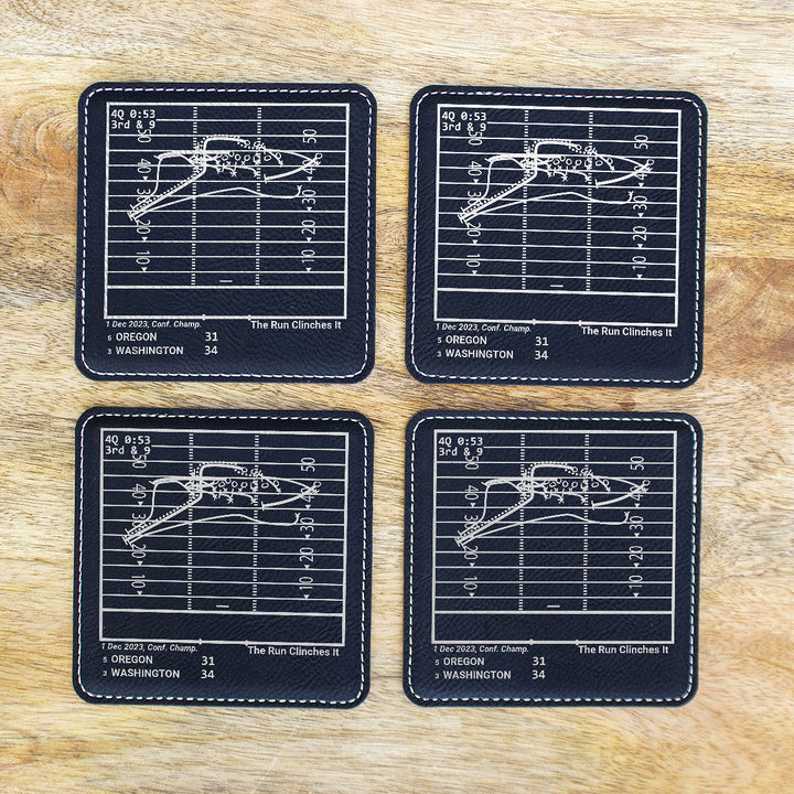 <b>2023 Champions</b> Washington Football Plays: Leatherette Coasters (Set of 4)