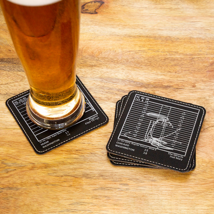 Washington Commanders Greatest Plays: Leatherette Coasters (Set of 4)