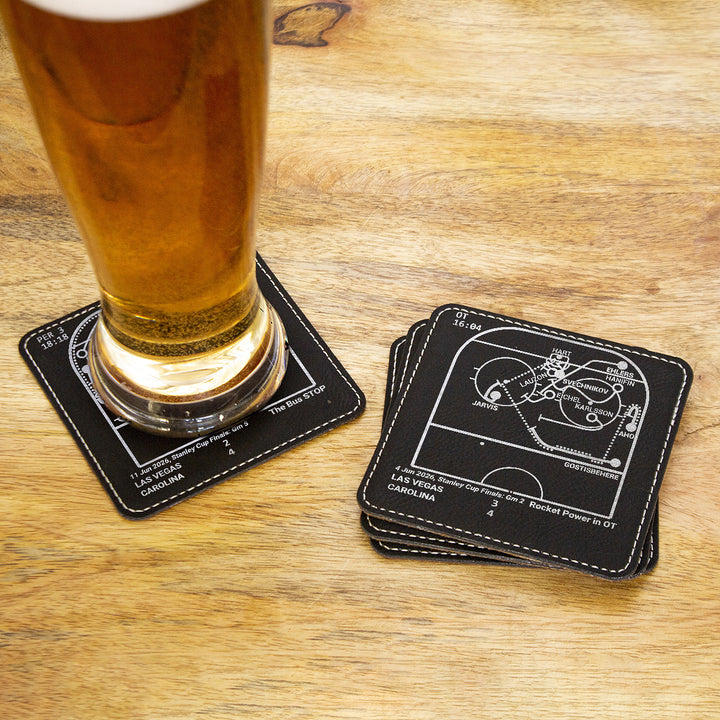 <b>2026 Champions</b> Hurricanes Plays: Leatherette Coasters (Set of 4)