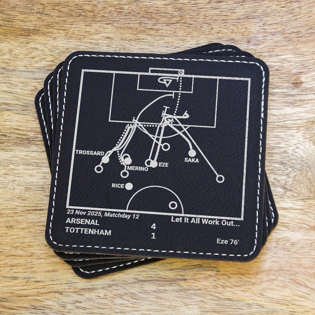<b>2026 Champions</b> Arsenal Plays: Leatherette Coasters (Set of 4)