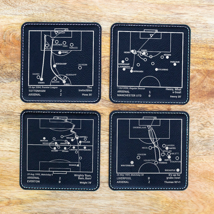 Arsenal Greatest Goals: Leatherette Coasters (Set of 4)