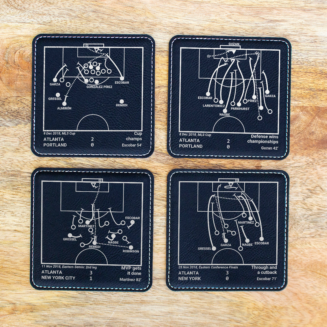 Greatest Atlanta United Goals: Leatherette Coasters (Set of 4)