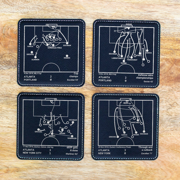 Greatest Atlanta United Goals: Leatherette Coasters (Set of 4)