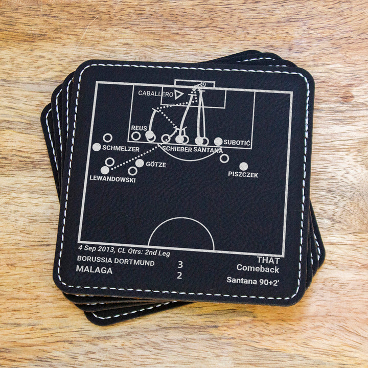 Borussia Dortmund Greatest Goals: Leatherette Coasters (Set of 4)