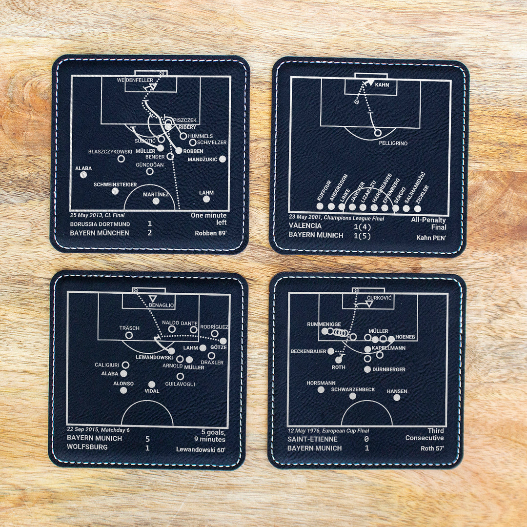 Bayern München Greatest Goals: Leatherette Coasters (Set of 4)