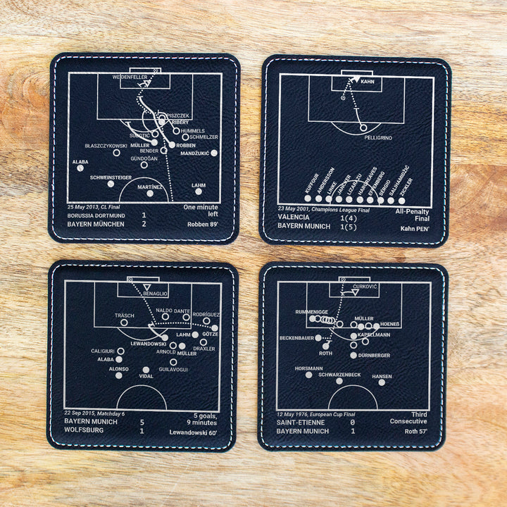 Bayern München Greatest Goals: Leatherette Coasters (Set of 4)