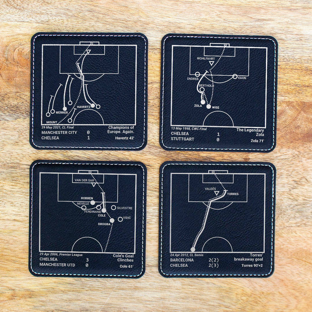 Chelsea Greatest Goals: Leatherette Coasters (Set of 4)