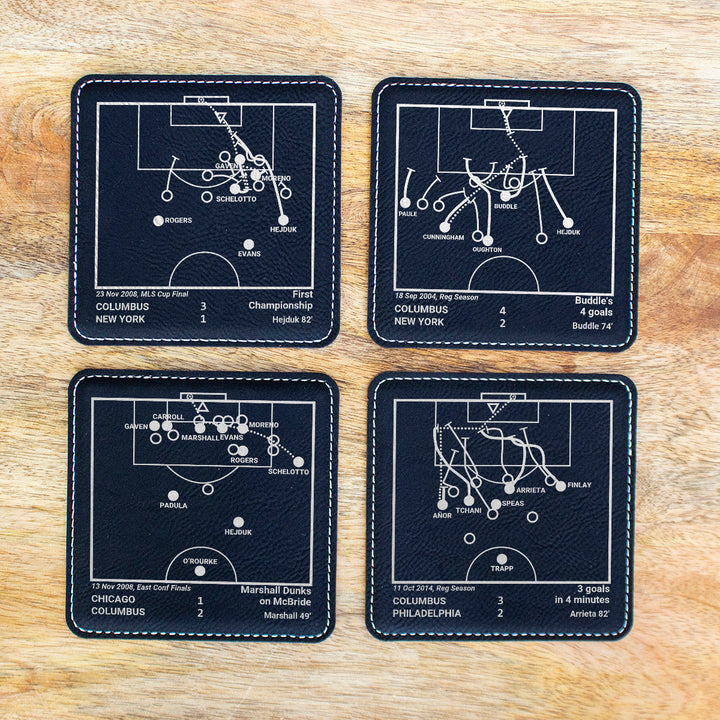Greatest Columbus Crew Goals: Leatherette Coasters (Set of 4)