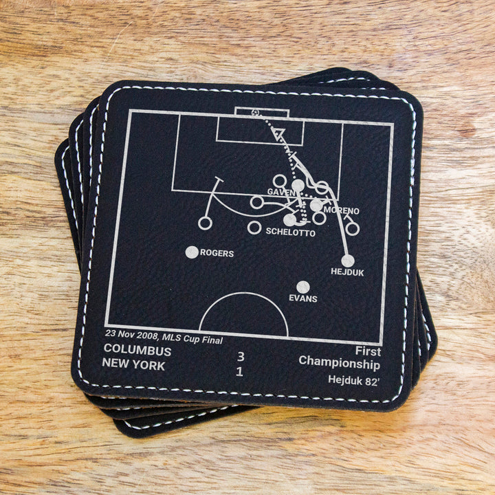 Greatest Columbus Crew Goals: Leatherette Coasters (Set of 4)