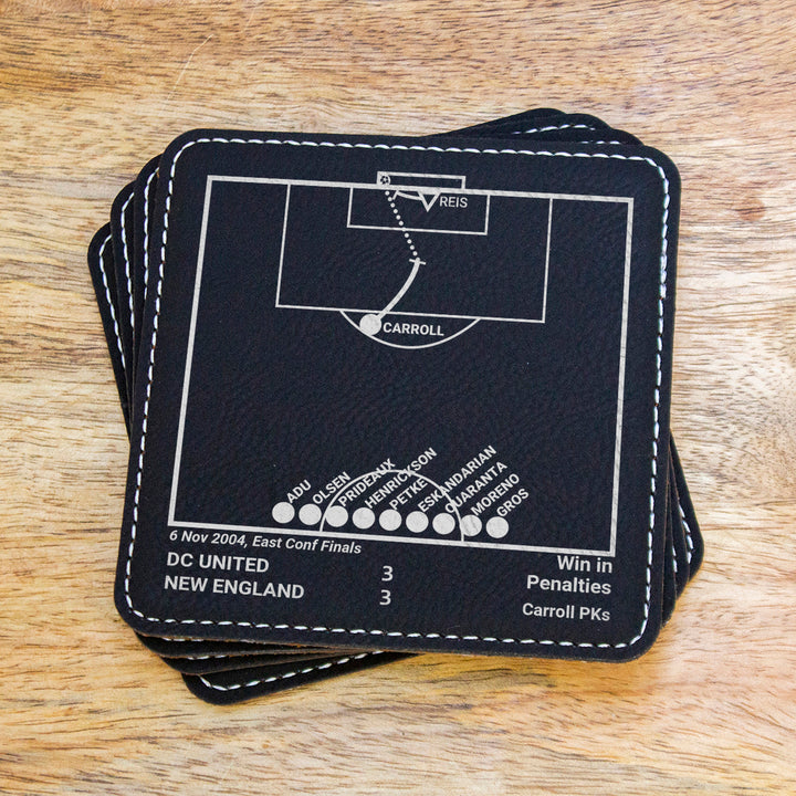Greatest DC United Goals: Leatherette Coasters (Set of 4)