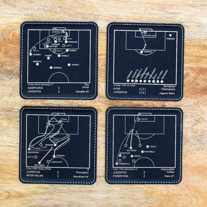 Juventus Greatest Goals: Leatherette Coasters (Set of 4)