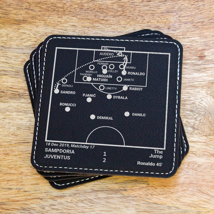 Juventus Greatest Goals: Leatherette Coasters (Set of 4)