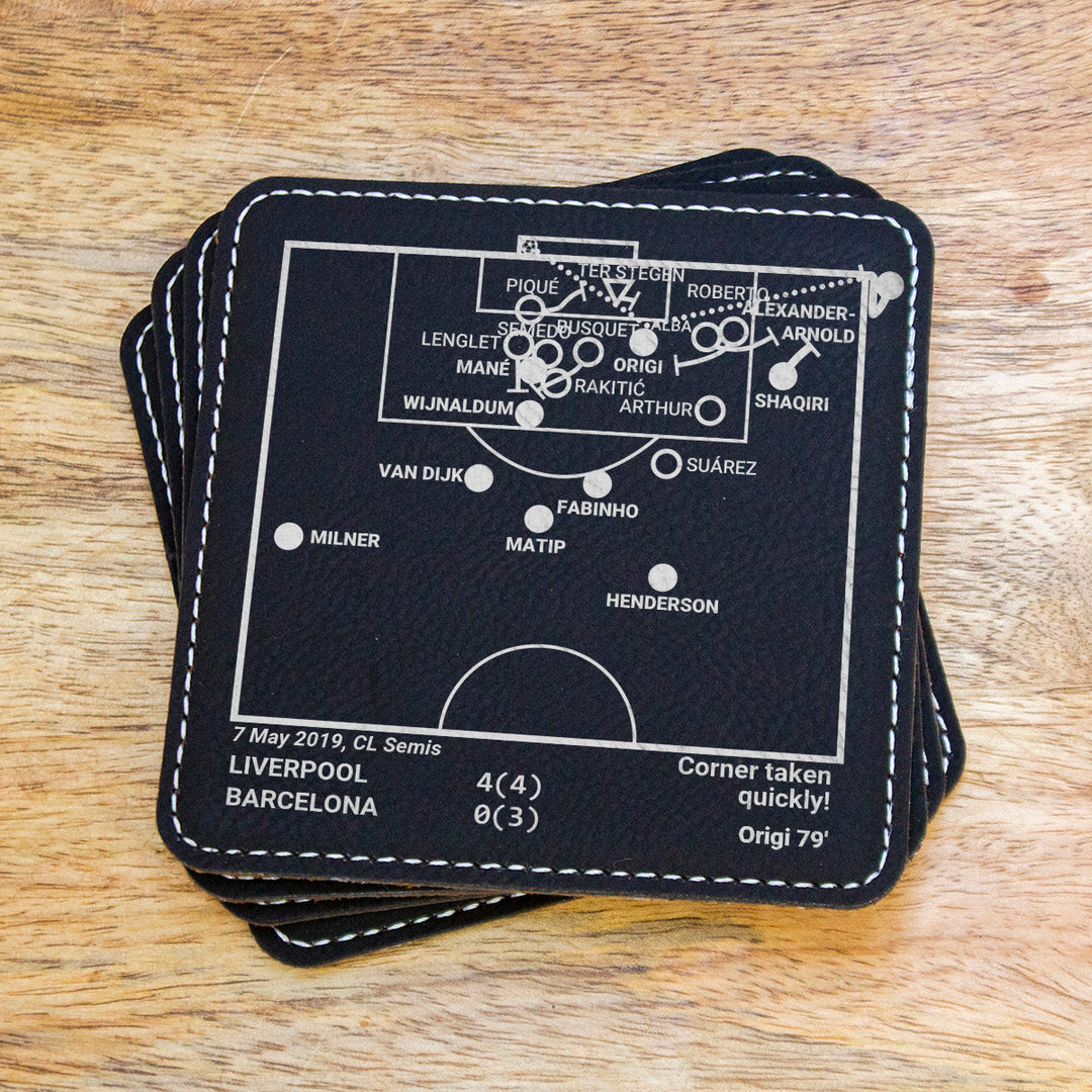 <b>2019 Champions</b> Liverpool Plays: Leatherette Coasters (Set of 4)