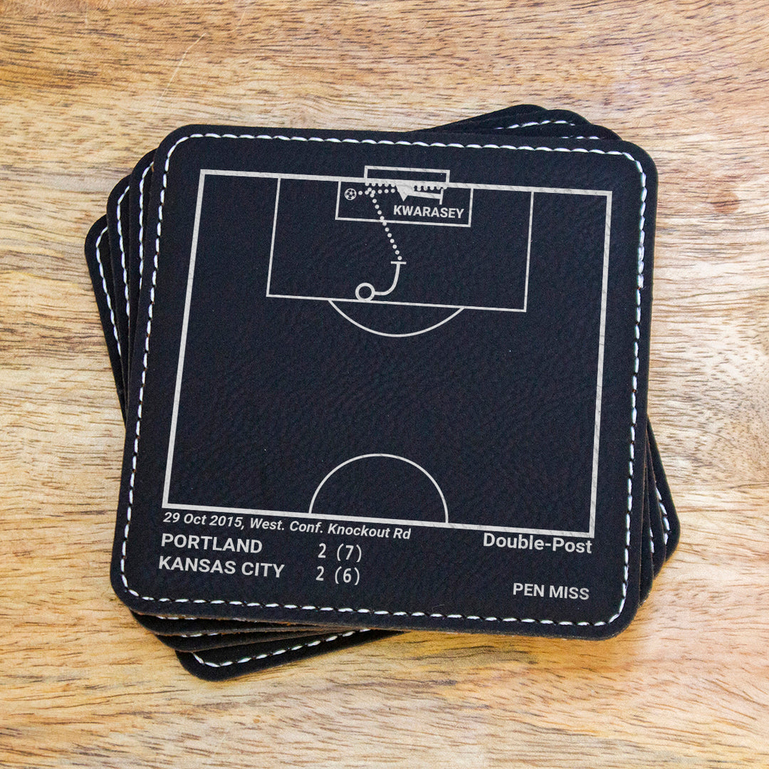 Greatest Portland Timbers Goals: Leatherette Coasters (Set of 4)