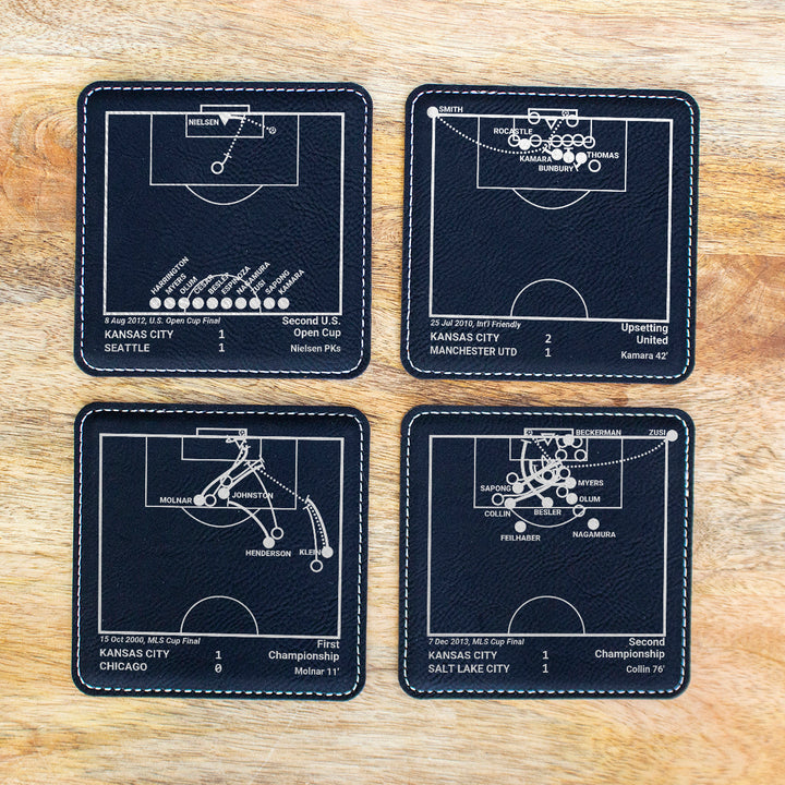 Greatest Sporting Kansas City Goals: Leatherette Coasters (Set of 4)