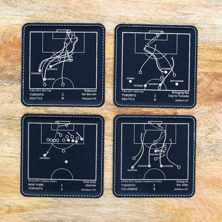 Greatest Toronto FC Goals: Leatherette Coasters (Set of 4)