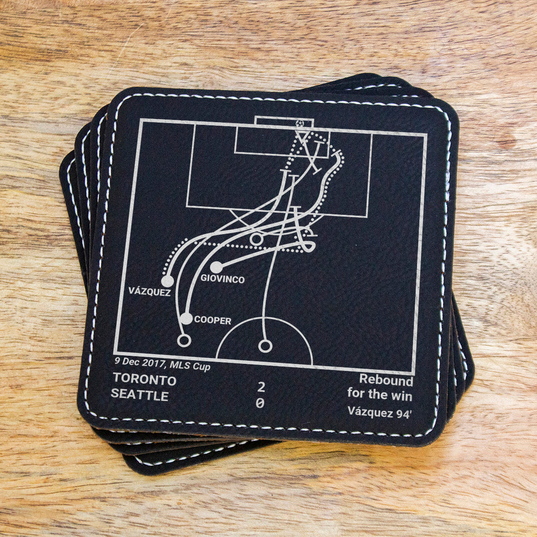 Greatest Toronto FC Goals: Leatherette Coasters (Set of 4)