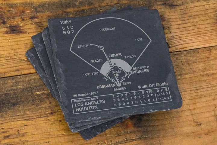 Houston Astros Greatest Plays: Slate Coasters (Set of 4)