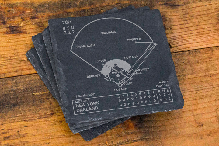 Greatest Yankees Modern Plays: Slate Coasters (Set of 4)