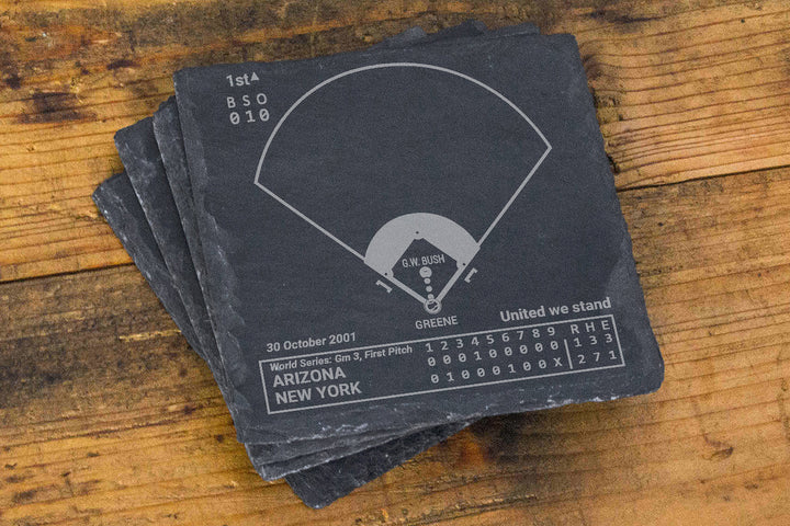 Republican Presidents First Pitches Slate Coasters (Set of 4)