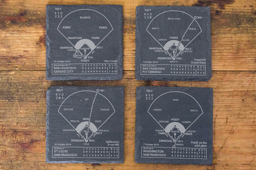 <b>2014 Champions</b> Giants Plays: Slate Coasters (Set of 4)