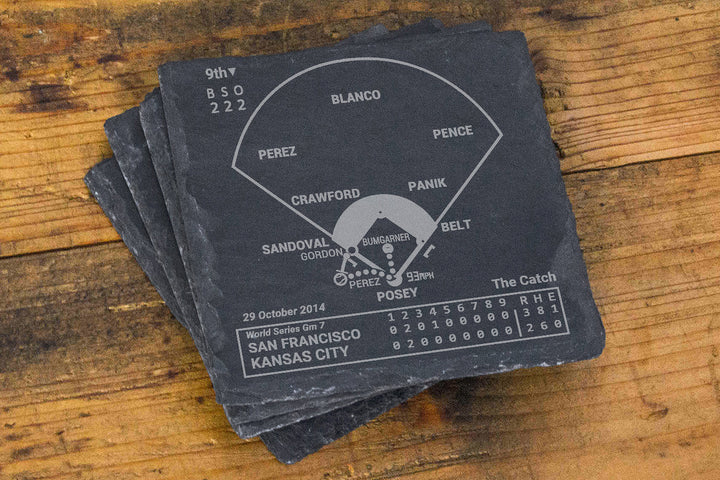 San Francisco Giants Greatest Plays: Slate Coasters (Set of 4)