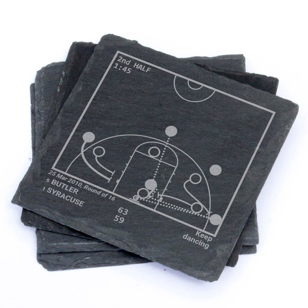 Butler Basketball Greatest Plays: Slate Coasters (Set of 4)