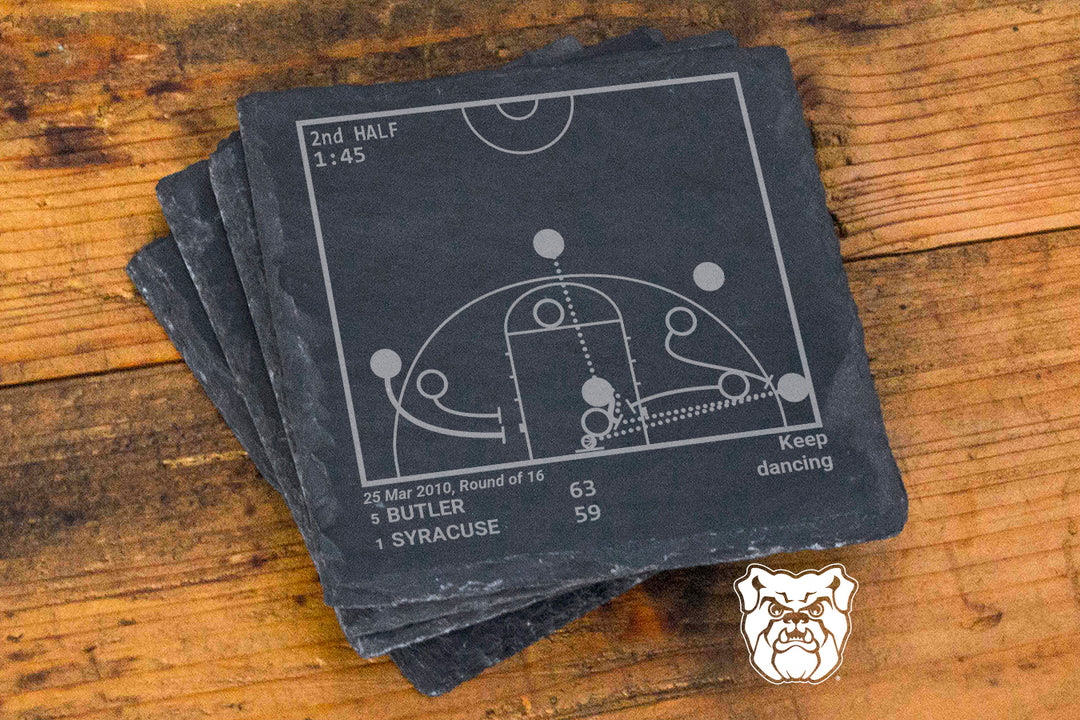 Butler Basketball Greatest Plays: Slate Coasters (Set of 4)