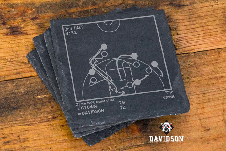 Davidson Basketball Greatest Plays: Slate Coasters (Set of 4)