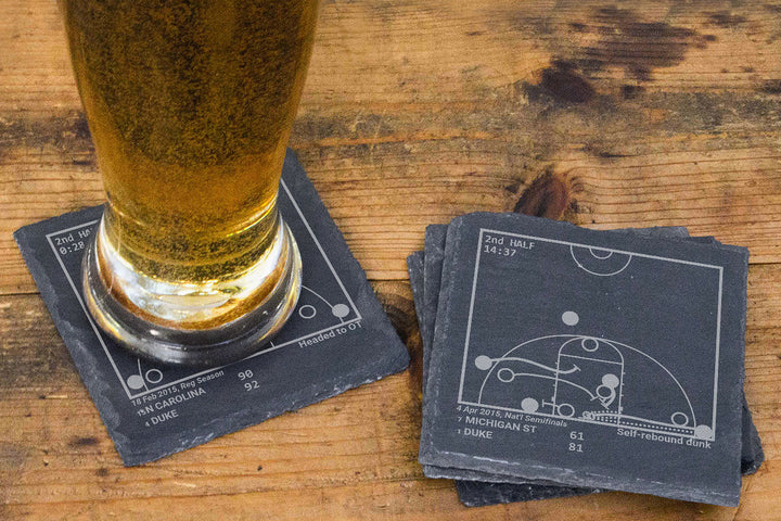 <b>2015 Champions</b> Duke Basketball Plays: Slate Coasters (Set of 4)