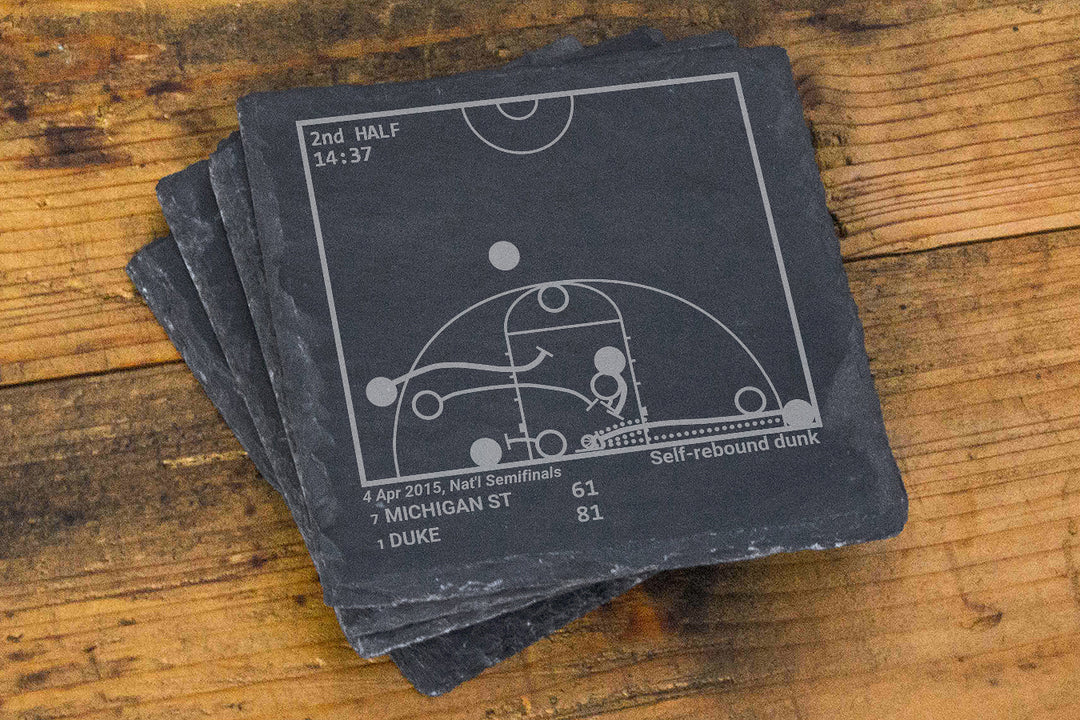 <b>2015 Champions</b> Duke Basketball Plays: Slate Coasters (Set of 4)