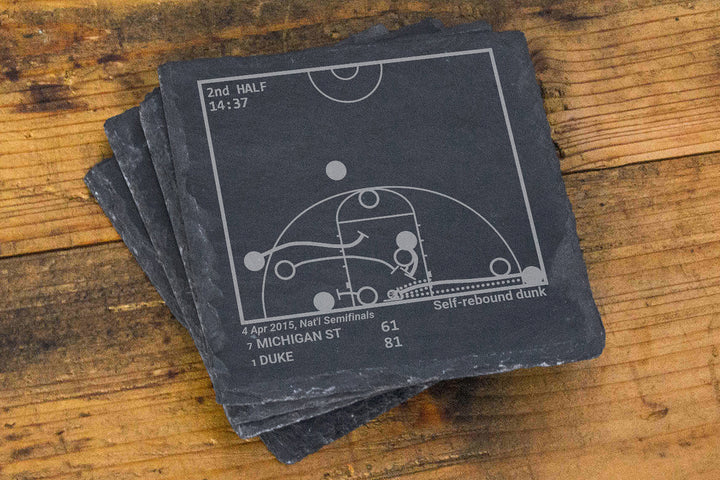 <b>2015 Champions</b> Duke Basketball Plays: Slate Coasters (Set of 4)