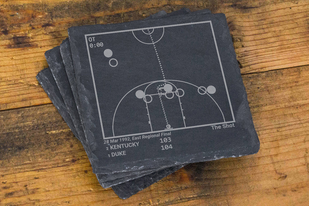 Greatest Duke Basketball Plays: Slate Coasters (Set of 4)