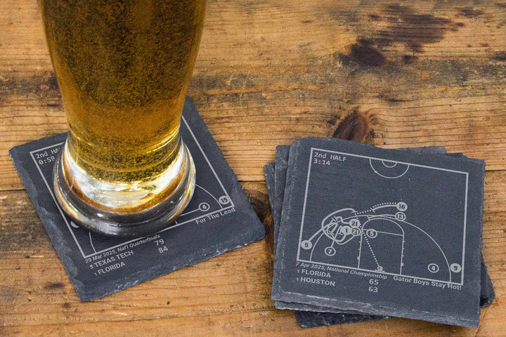 <b>2025 Champions</b> Florida Basketball Plays: Slate Coasters (Set of 4)