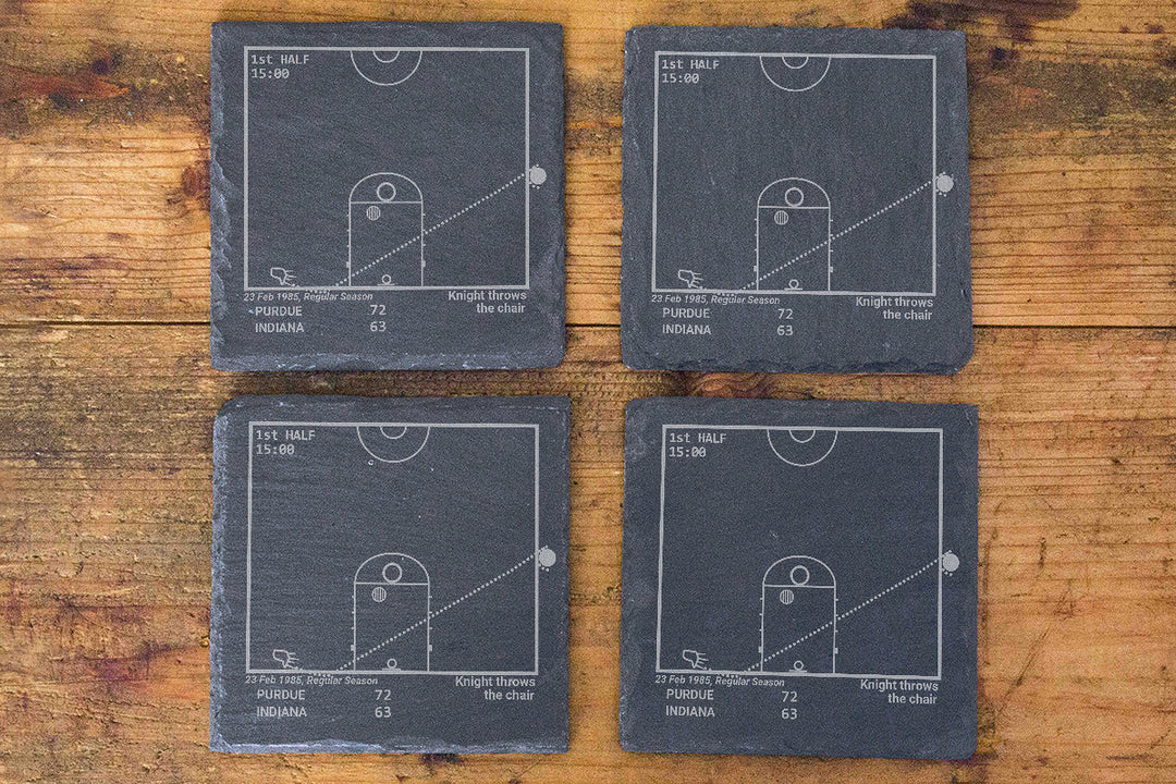 Knight Throws the Chair: Slate Coasters (Set of 4)