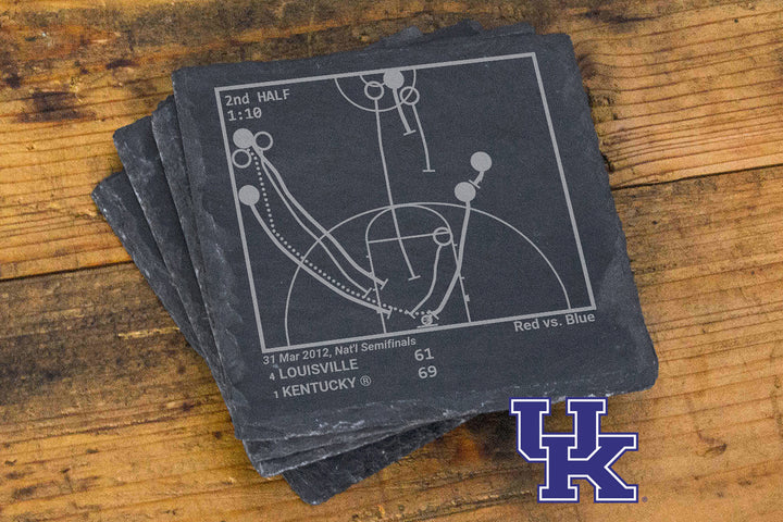 Greatest Kentucky Basketball Plays: Slate Coasters (Set of 4)