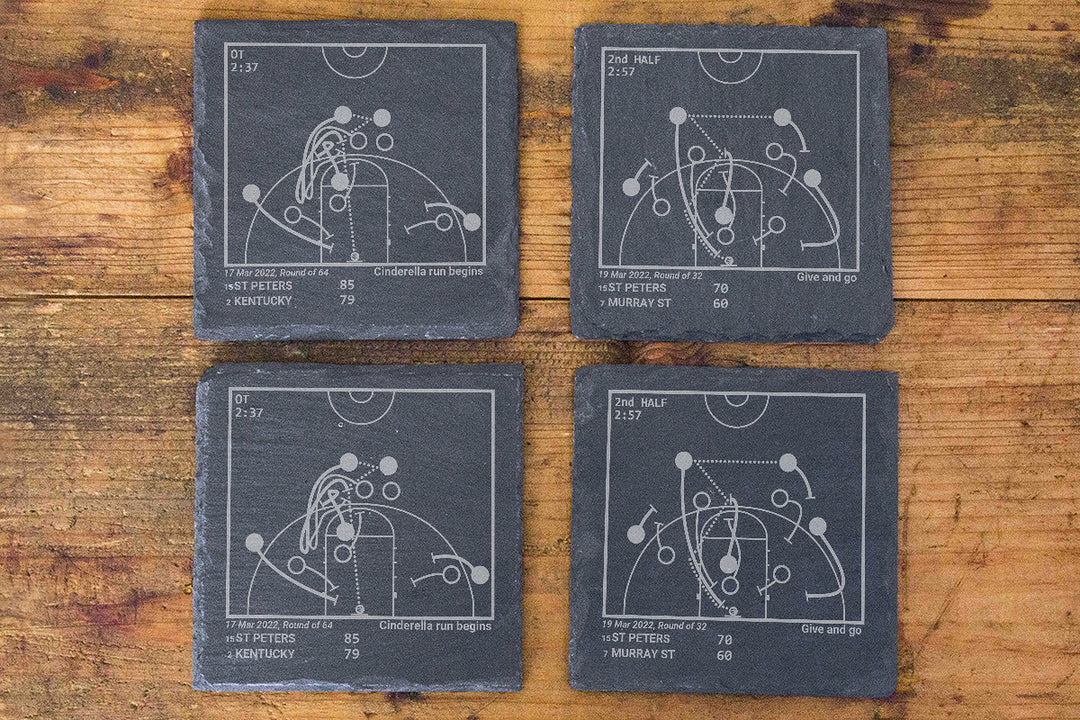 Greatest St. Peter's Basketball Plays: Slate Coasters (Set of 4)
