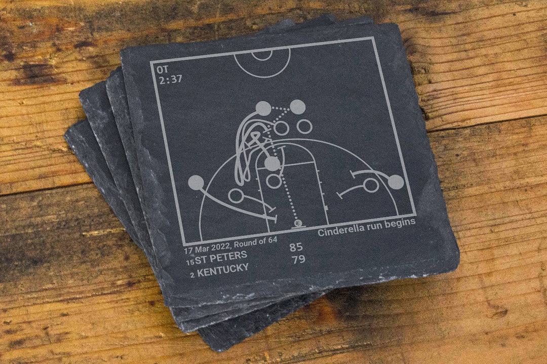 Greatest St. Peter's Basketball Plays: Slate Coasters (Set of 4)