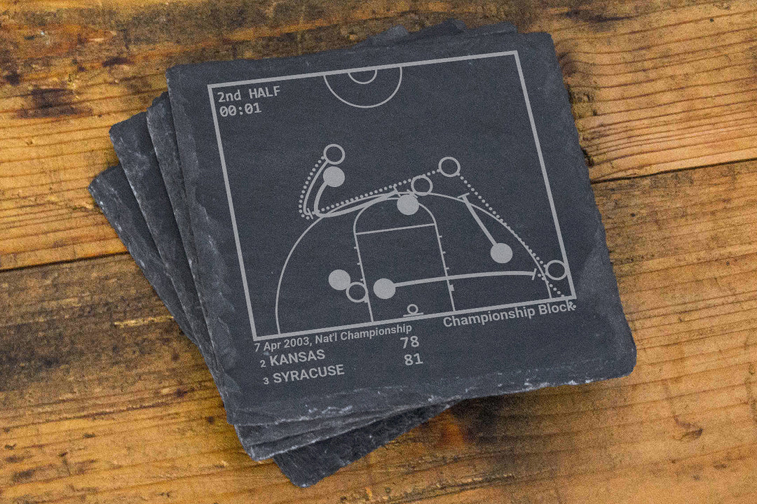 Greatest Syracuse Basketball Plays: Slate Coasters (Set of 4)