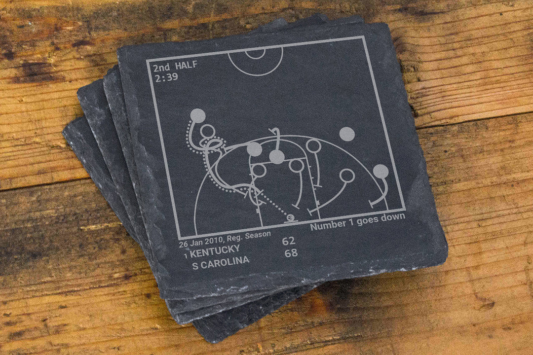 Greatest South Carolina Basketball Plays: Slate Coasters (Set of 4)