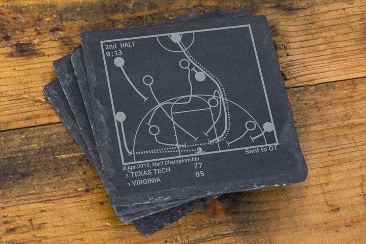 <b>2019 Champions</b> Virginia Basketball Plays: Slate Coasters (Set of 4)